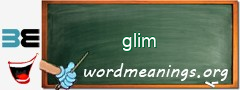 WordMeaning blackboard for glim